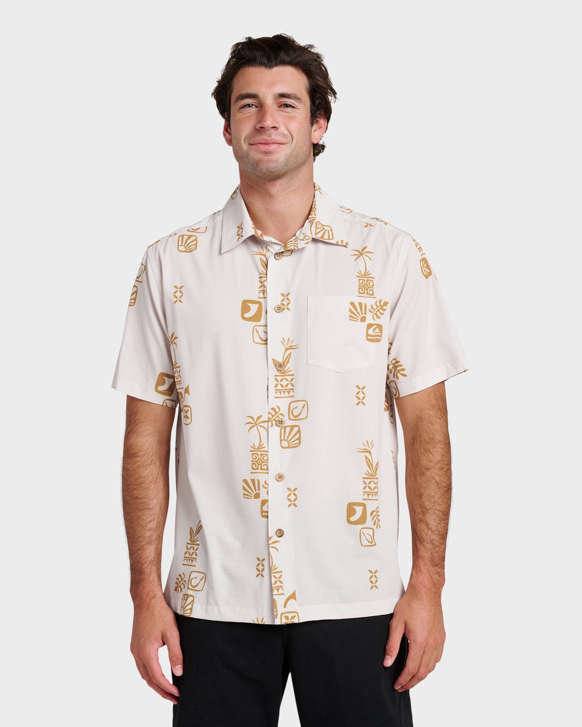 Quick Silver Waterman Mystic Fin Shirt - Moonbeam