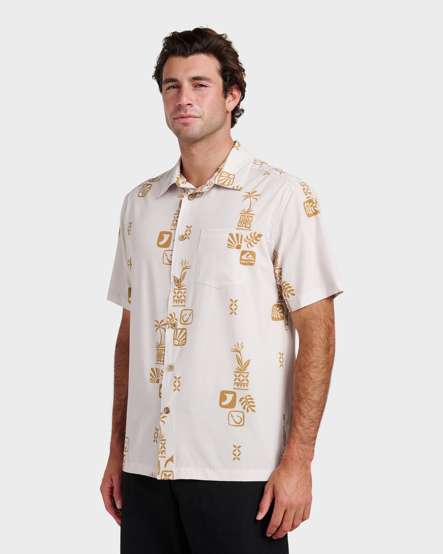 Quick Silver Waterman Mystic Fin Shirt - Moonbeam