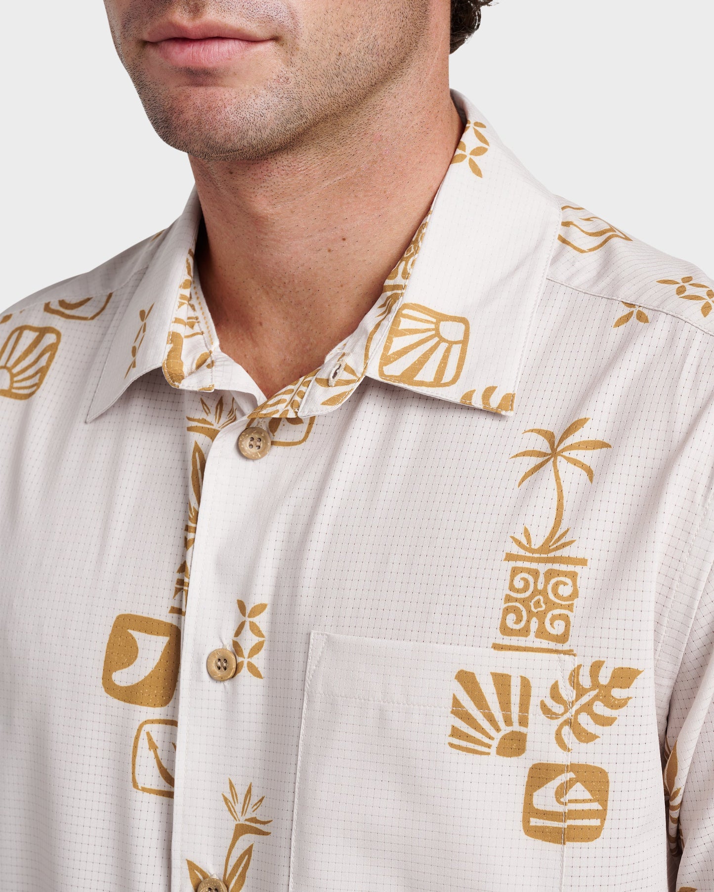 Quick Silver Waterman Mystic Fin Shirt - Moonbeam
