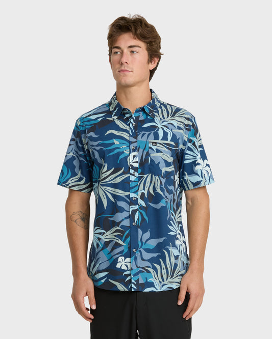 Quick Silver Blueweed Classic Short Sleeve Shirt - Navy