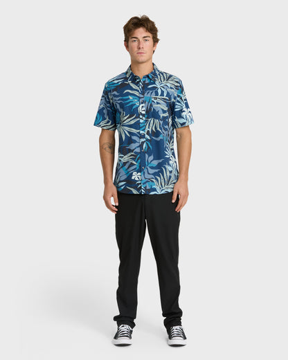 Quick Silver Blueweed Classic Short Sleeve Shirt - Navy