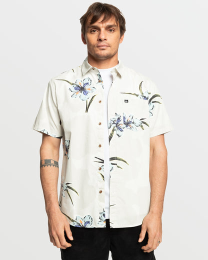 Quick Silver Apero Organic Classics Short Sleeve Shirt - Silver Birch Print