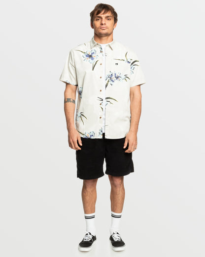 Quick Silver Apero Organic Classics Short Sleeve Shirt - Silver Birch Print