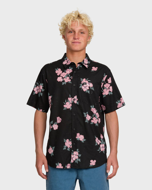Quick Silver Habitats Classic Short Sleeve Shirt - Black