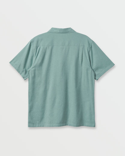 Quick Silver Flecky Island Short Sleeve Shirt - Jade Grey