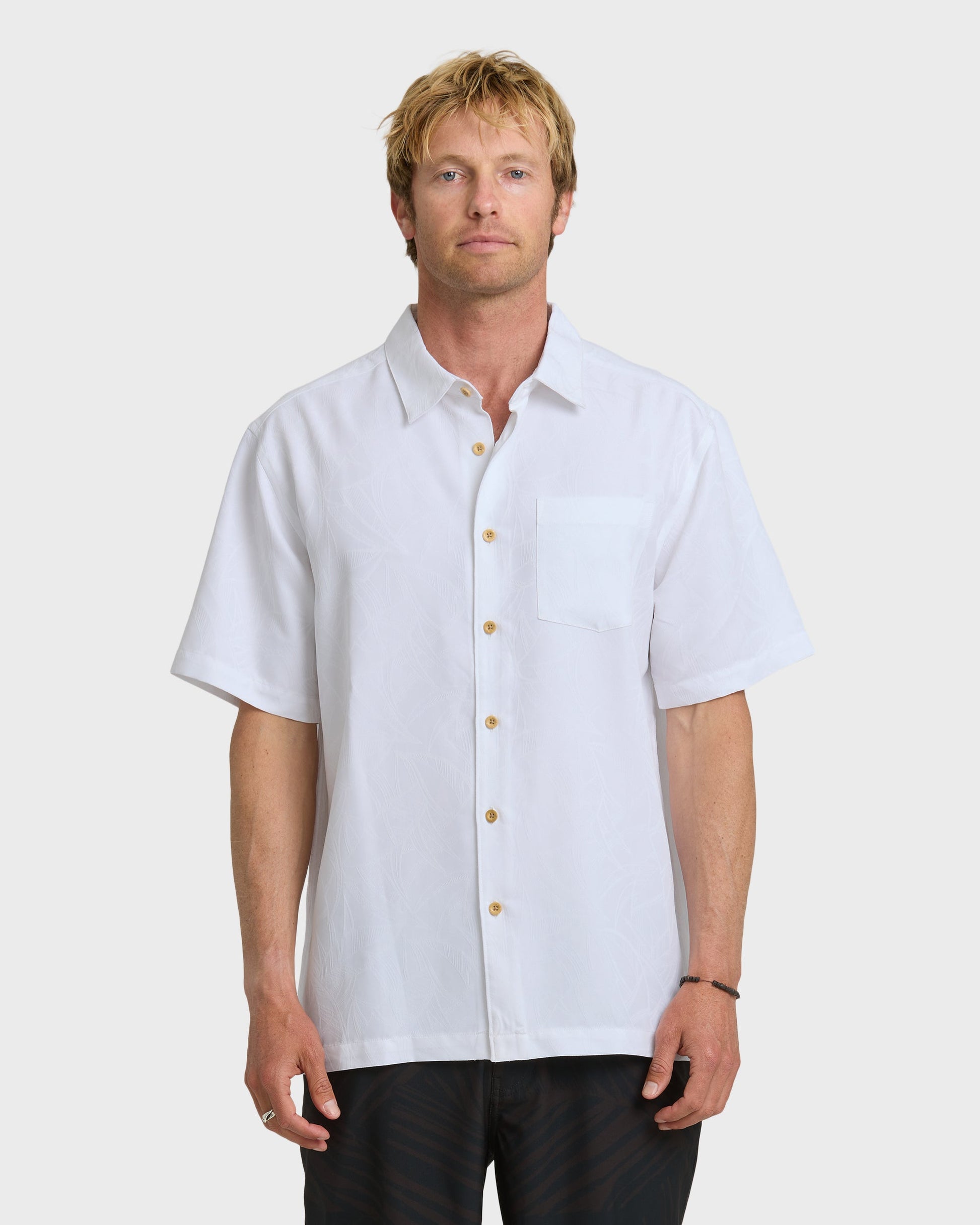 Quick Silver Waterman Island Jungle Shirt - White
