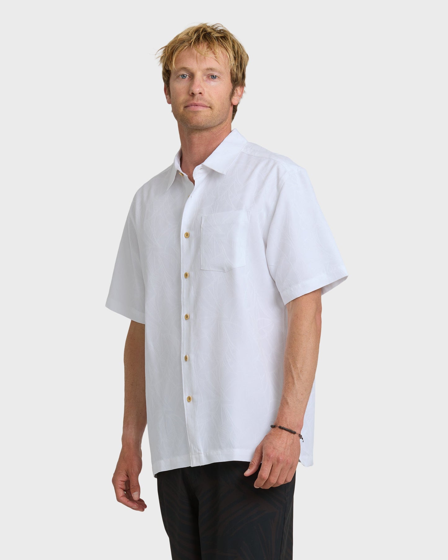 Quick Silver Waterman Island Jungle Shirt - White