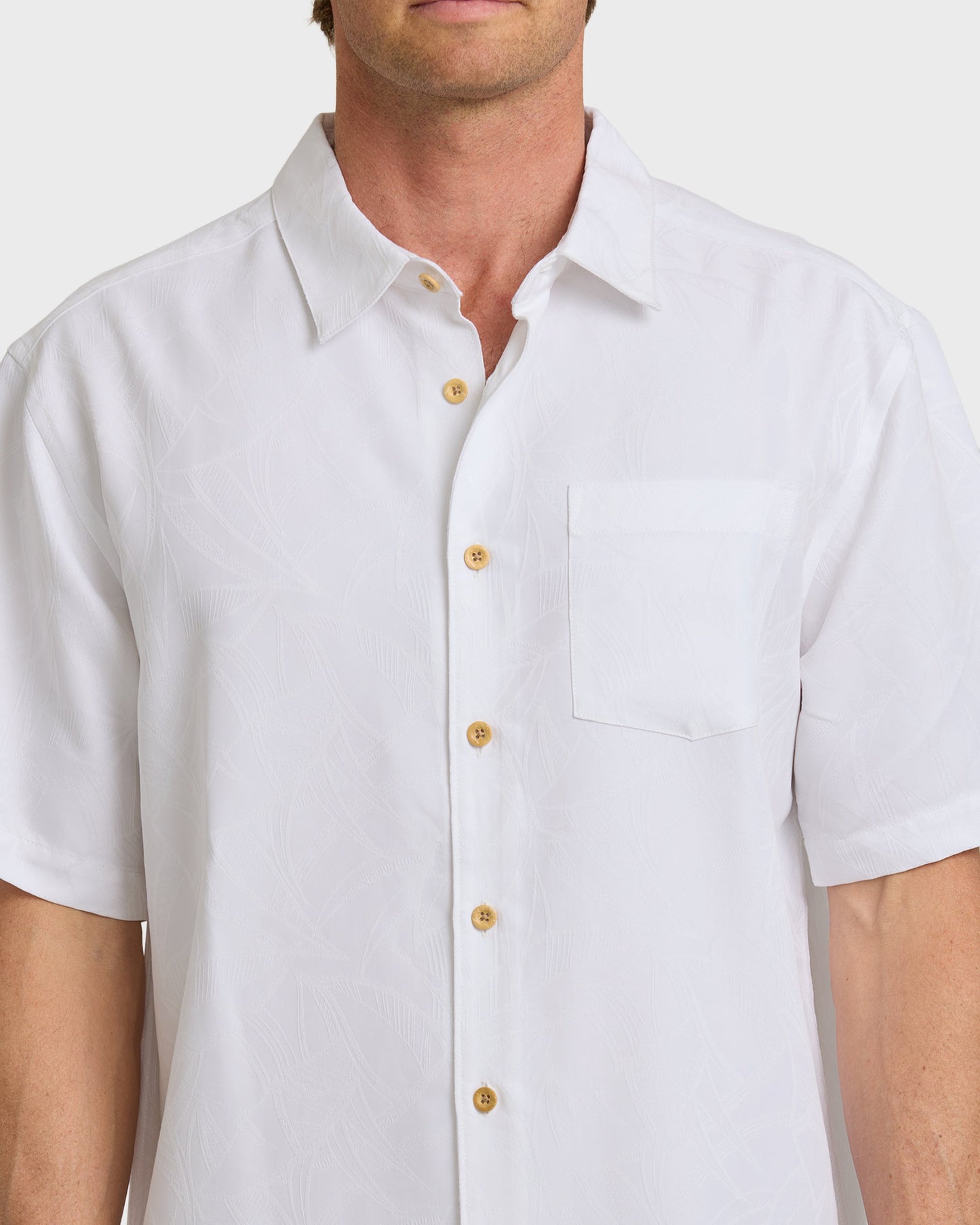 Quick Silver Waterman Island Jungle Shirt - White