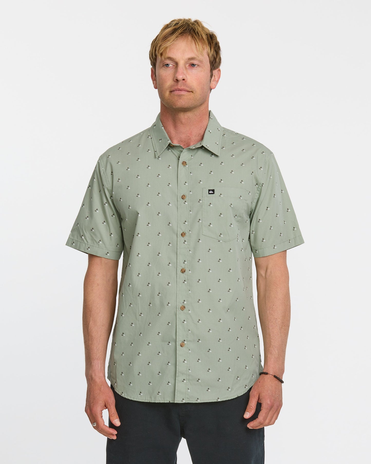 Quick Silver Kapu Mini Classics Short Sleeve Shirt - Herb