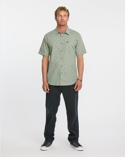 Quick Silver Kapu Mini Classics Short Sleeve Shirt - Herb