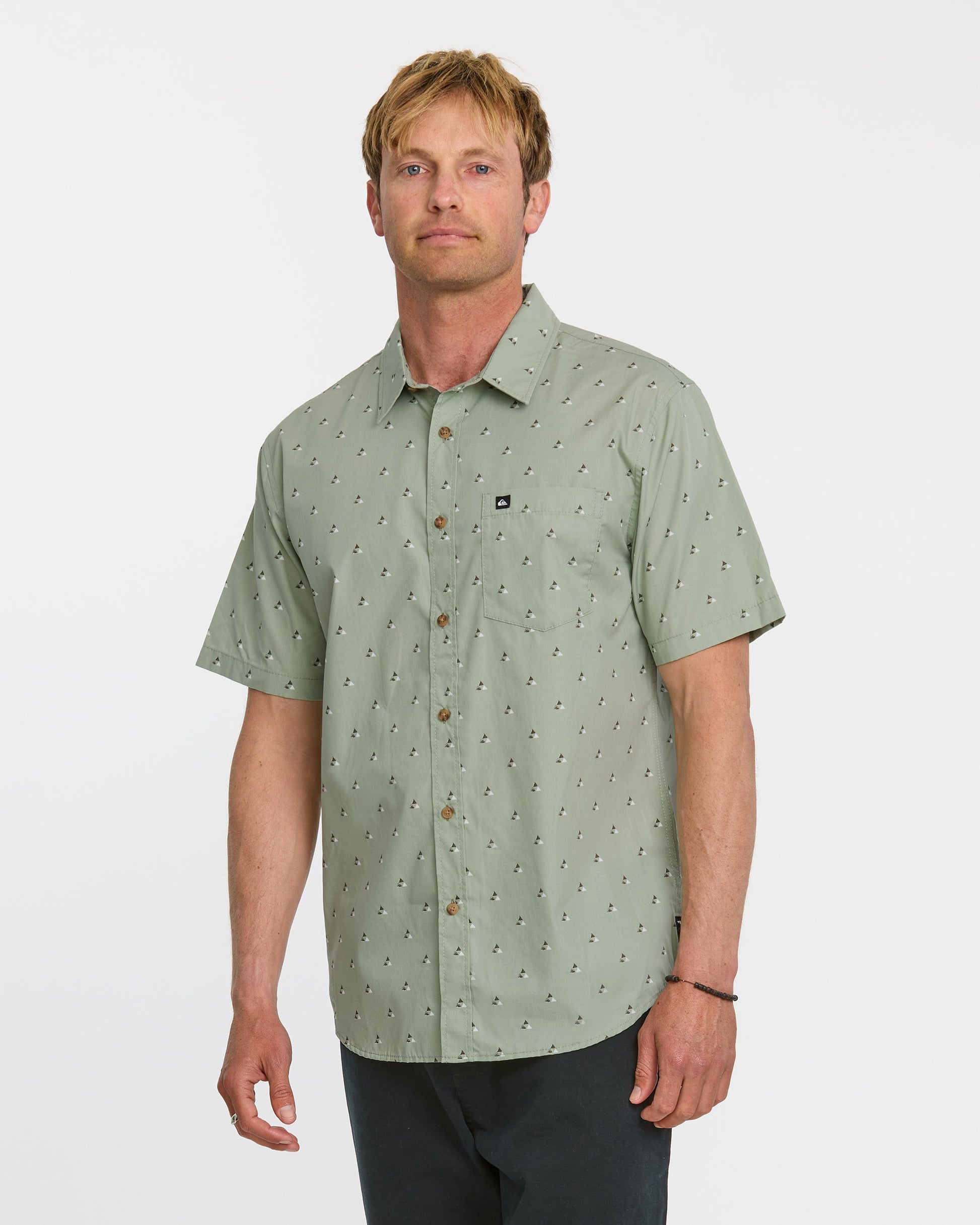Quick Silver Kapu Mini Classics Short Sleeve Shirt - Herb