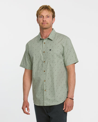 Quick Silver Kapu Mini Classics Short Sleeve Shirt - Herb