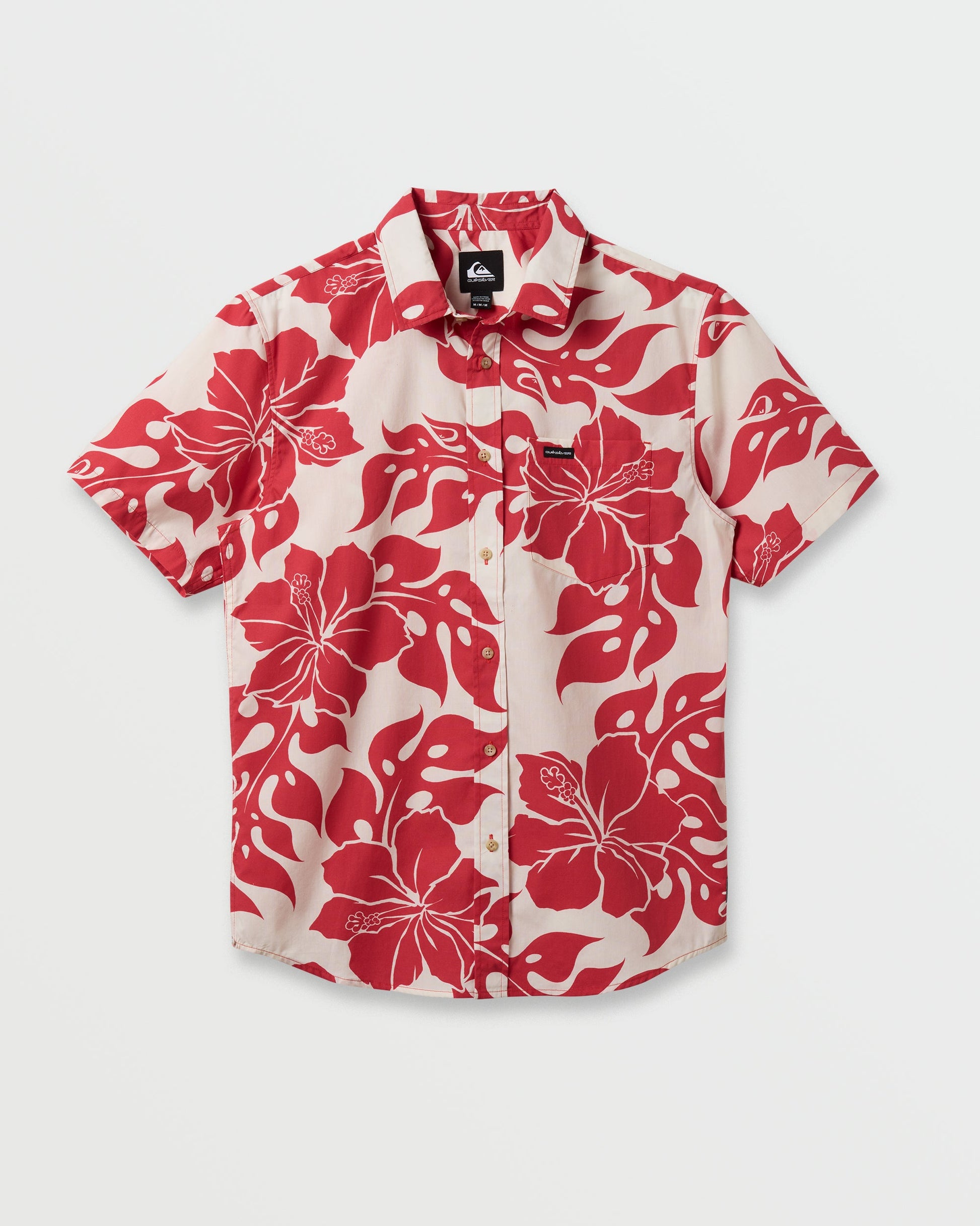 Quick Silver Oceanview Classic Short Sleeve Shirt - Mineral Red
