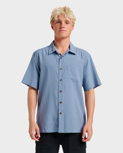 Quick Silver Waterman Check Out Shirt - Flint Stone