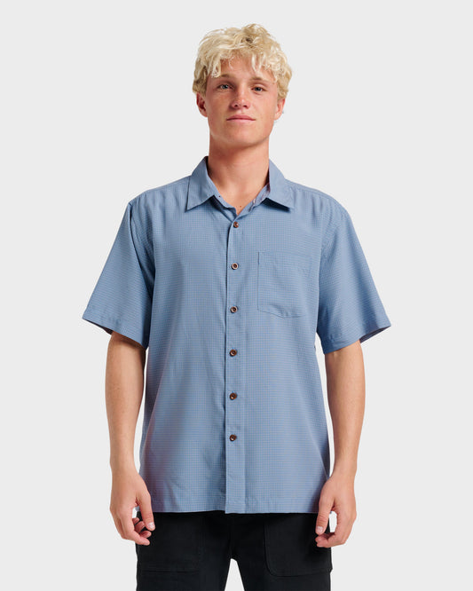 Quick Silver Waterman Check Out Shirt - Flint Stone