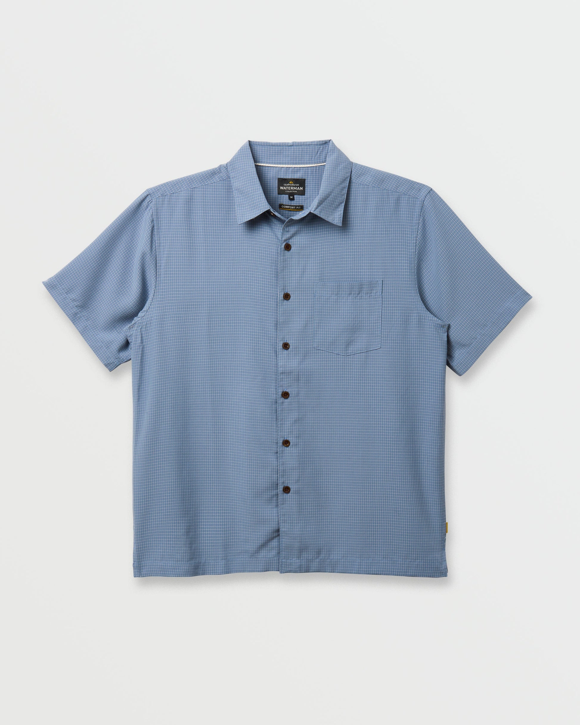 Quick Silver Waterman Check Out Shirt - Flint Stone