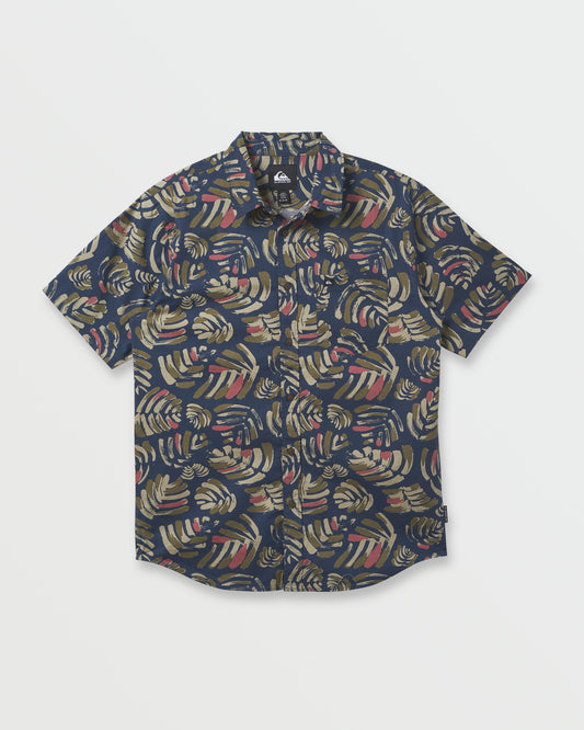 Quick Silver Shades Classic Stretch Short Sleeve Shirt - Eclipse