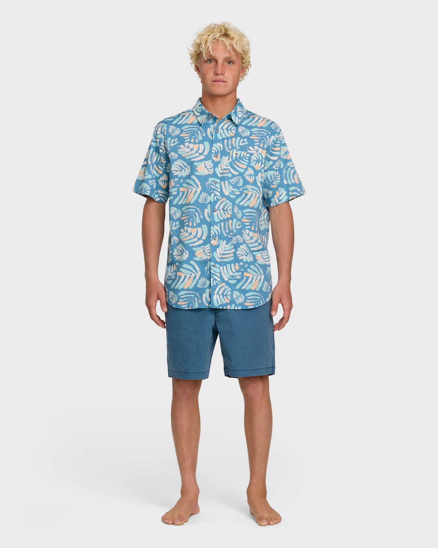 Quick Silver Shades Classic Stretch Short Sleeve Shirt - Niagara