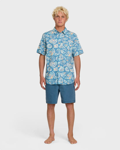 Quick Silver Shades Classic Stretch Short Sleeve Shirt - Niagara