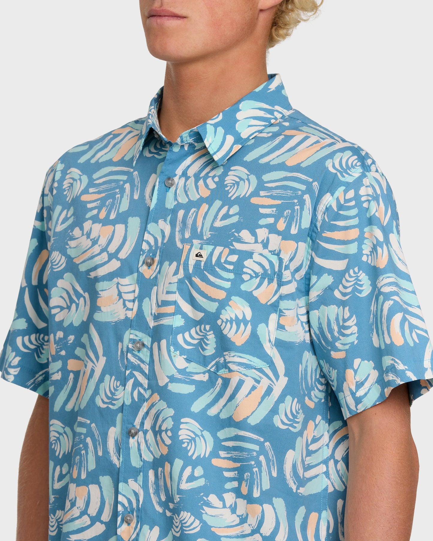 Quick Silver Shades Classic Stretch Short Sleeve Shirt - Niagara