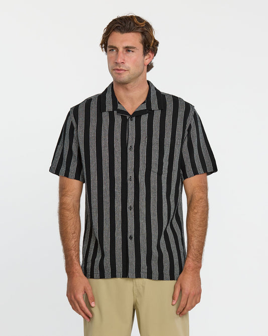 Quick Silver Nightfall Island Short Sleeve Shirt - Black
