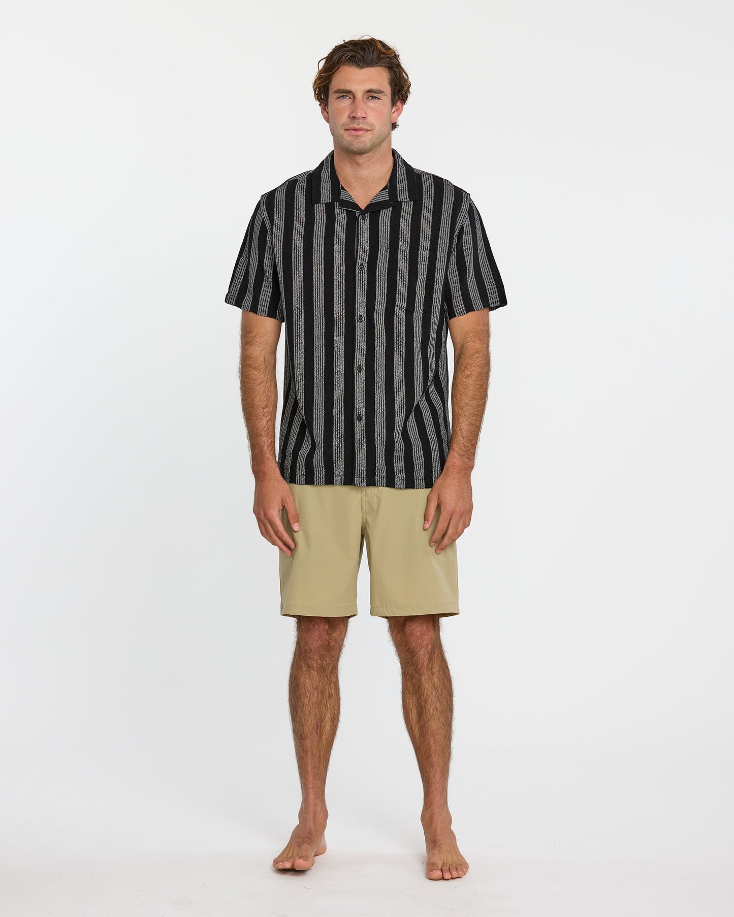 Quick Silver Nightfall Island Short Sleeve Shirt - Black