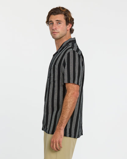 Quick Silver Nightfall Island Short Sleeve Shirt - Black
