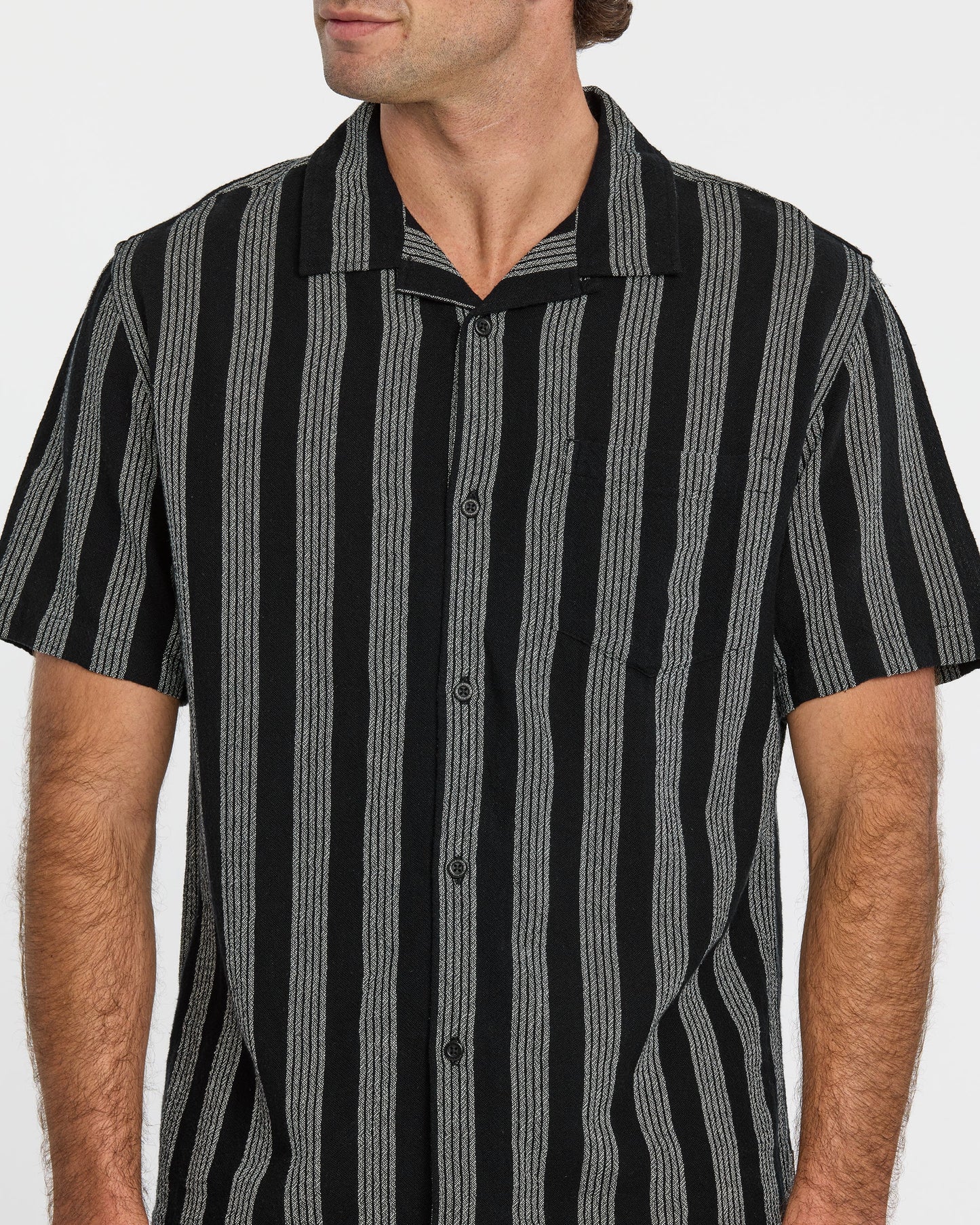 Quick Silver Nightfall Island Short Sleeve Shirt - Black