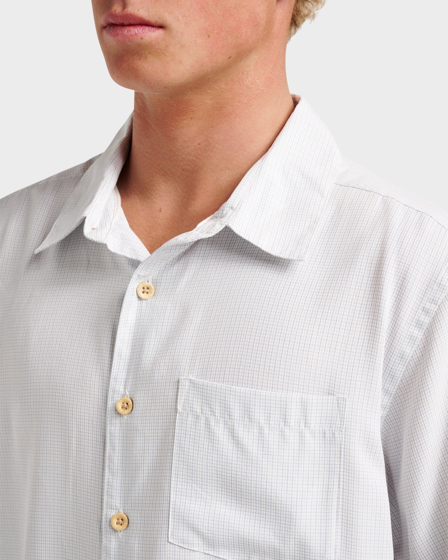 Quick Silver Waterman Check Out Shirt - White