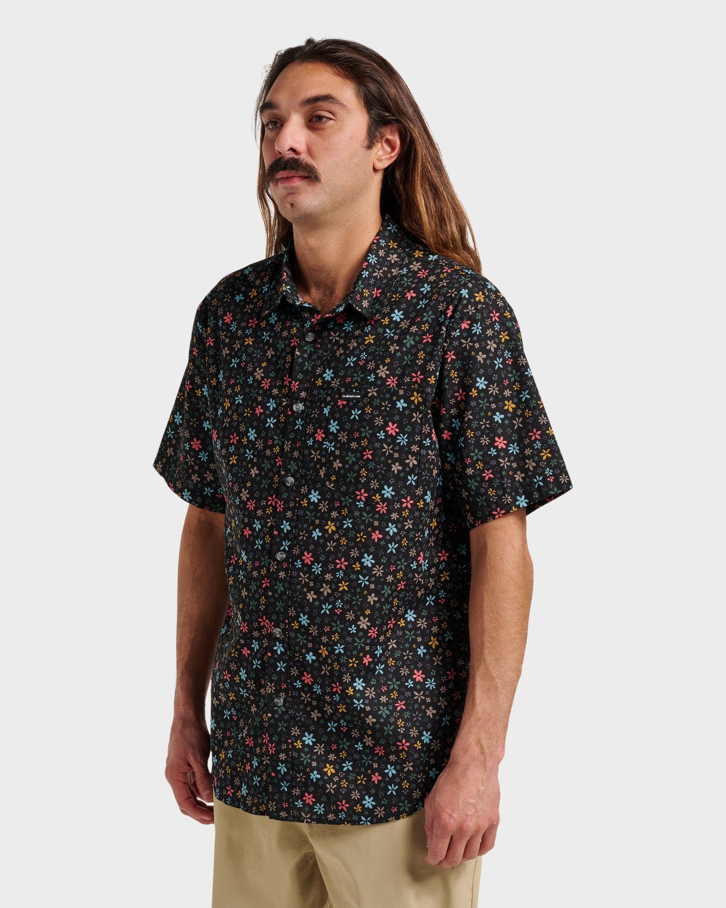 Quick Silver Ditsy Mini Classic Short Sleeve Shirt - Eclipse