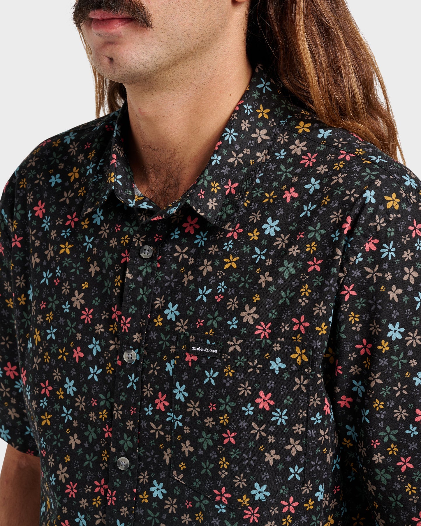 Quick Silver Ditsy Mini Classic Short Sleeve Shirt - Eclipse