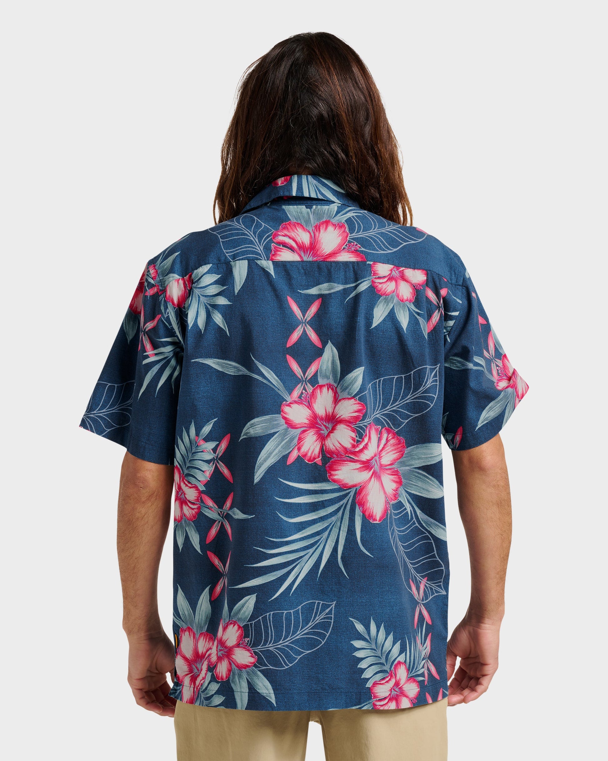 Quick Silver Waterman Playita Floral Shirt - Sargasso Sea