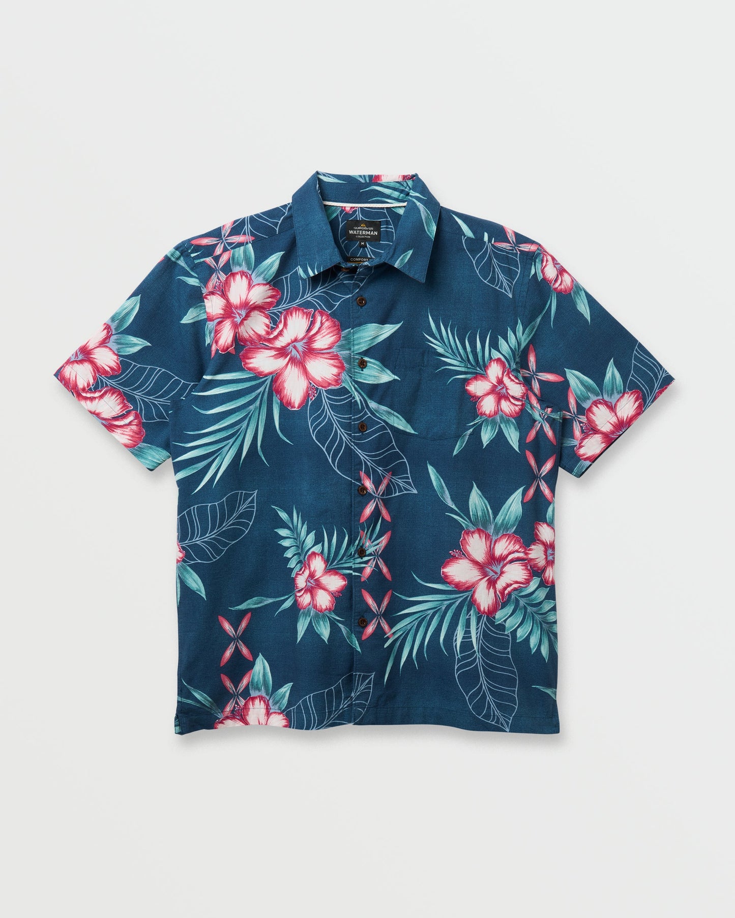 Quick Silver Waterman Playita Floral Shirt - Sargasso Sea