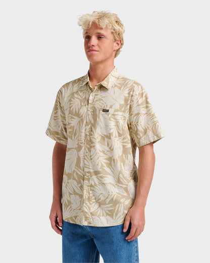 Quick Silver Palm Trip Classic Short Sleeve Shirt - Twill
