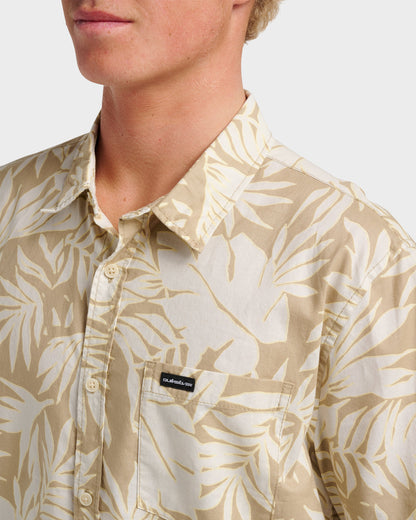 Quick Silver Palm Trip Classic Short Sleeve Shirt - Twill