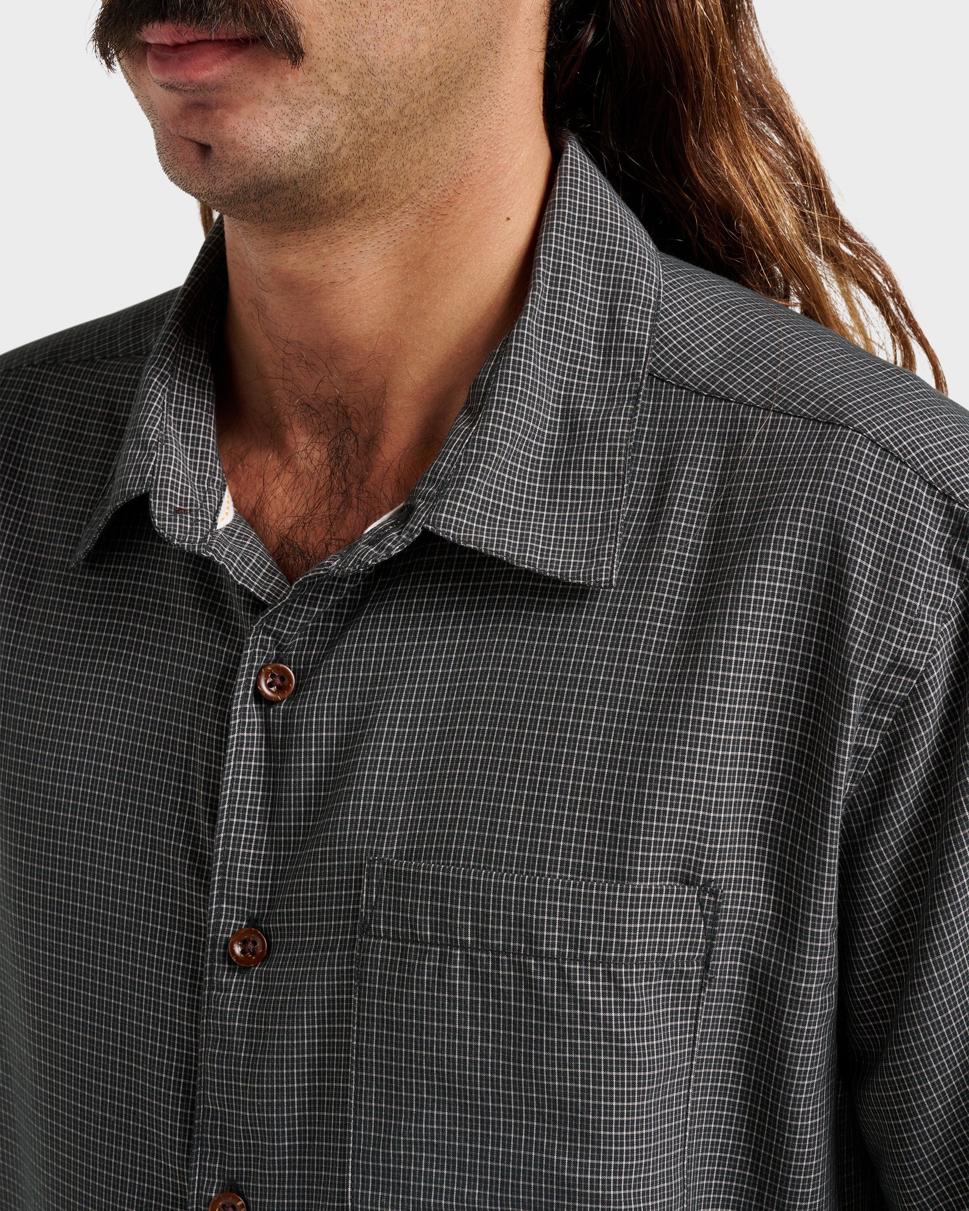 Quick Silver Waterman Check Out Shirt - Phantom