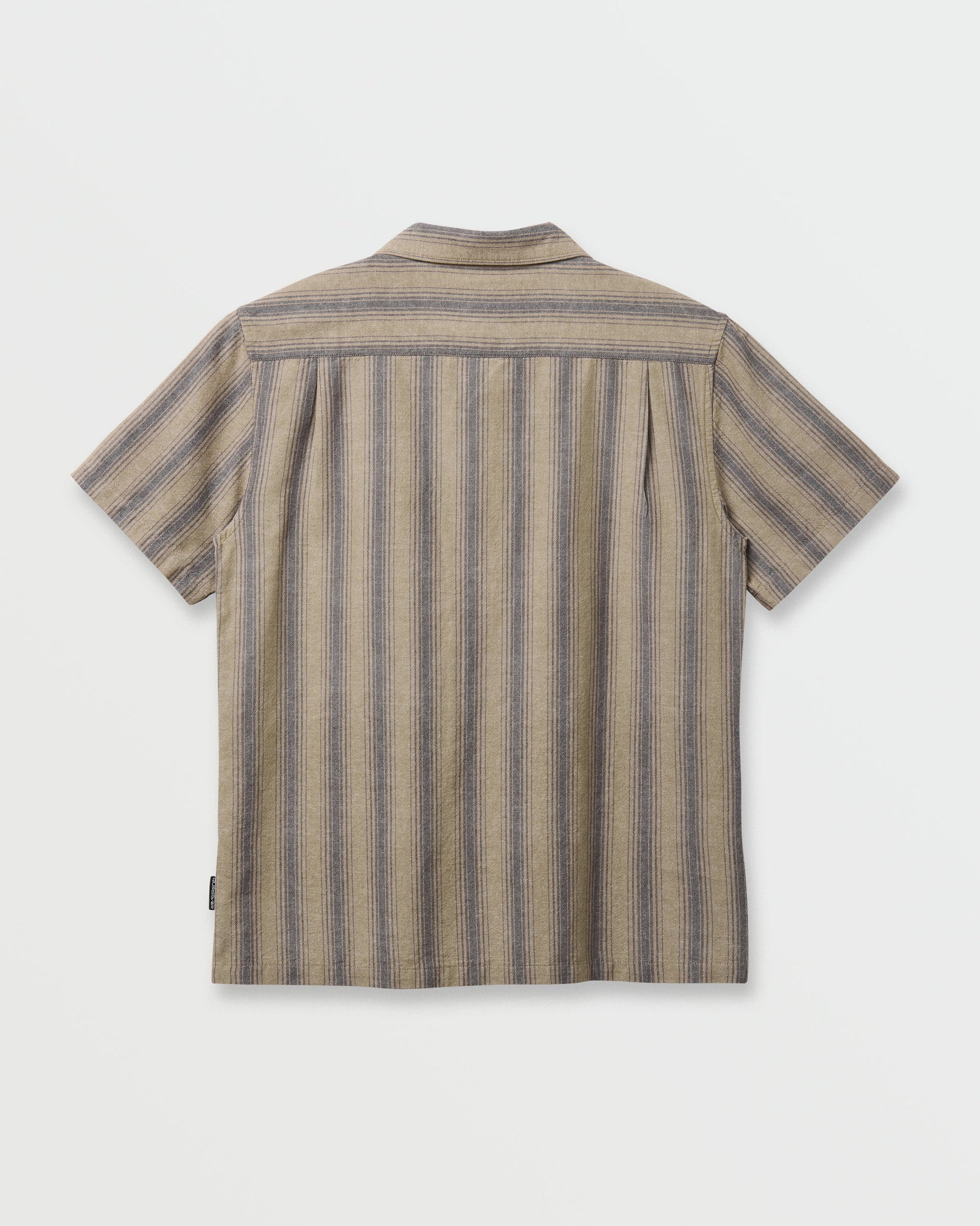 Quick Silver Oxford Stripe Casual Short Sleeve Shirt - Fallen Rock