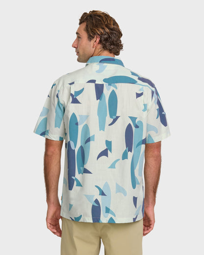 Quick Silver Waterman Boardo Shirt - Sea Blue