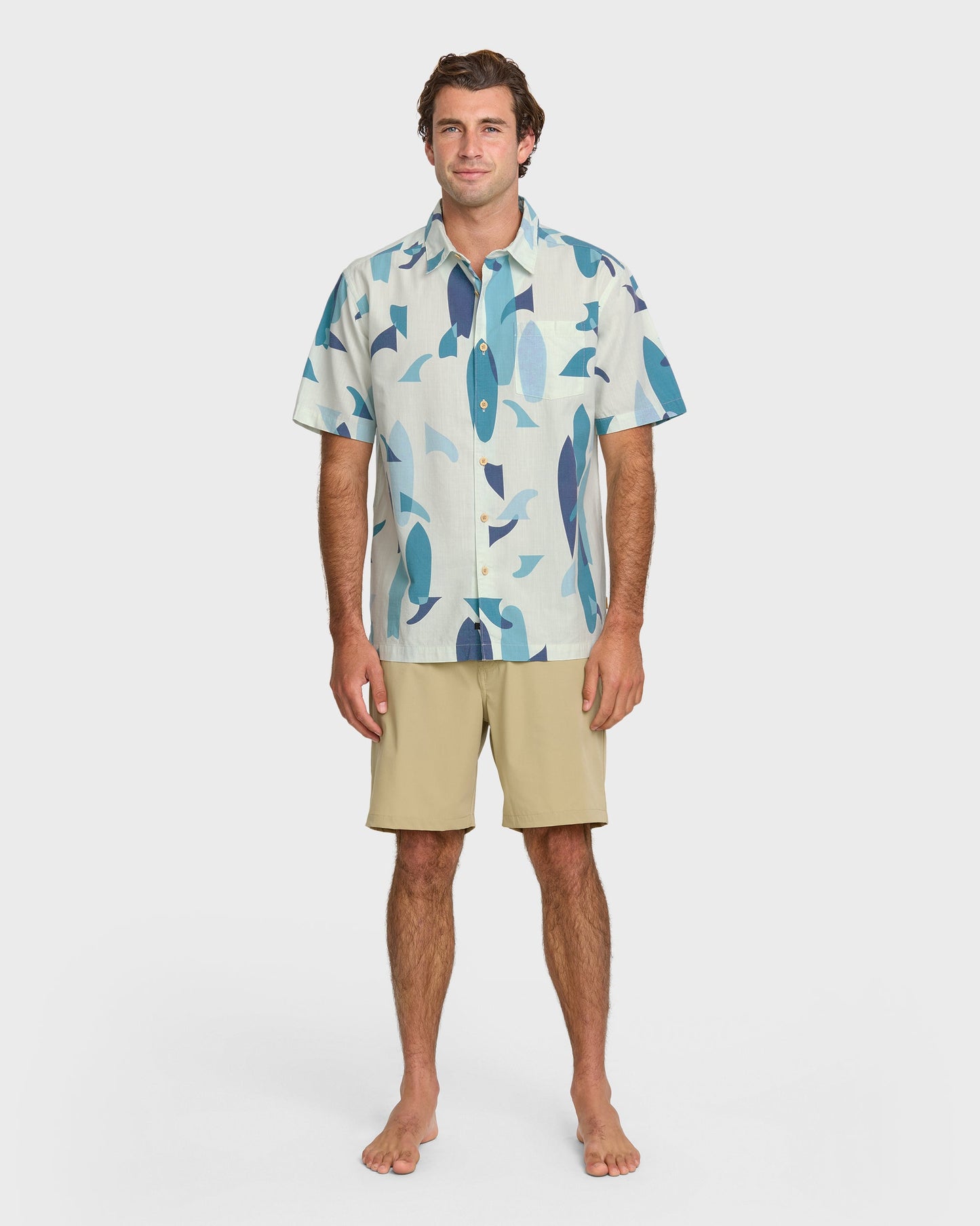Quick Silver Waterman Boardo Shirt - Sea Blue