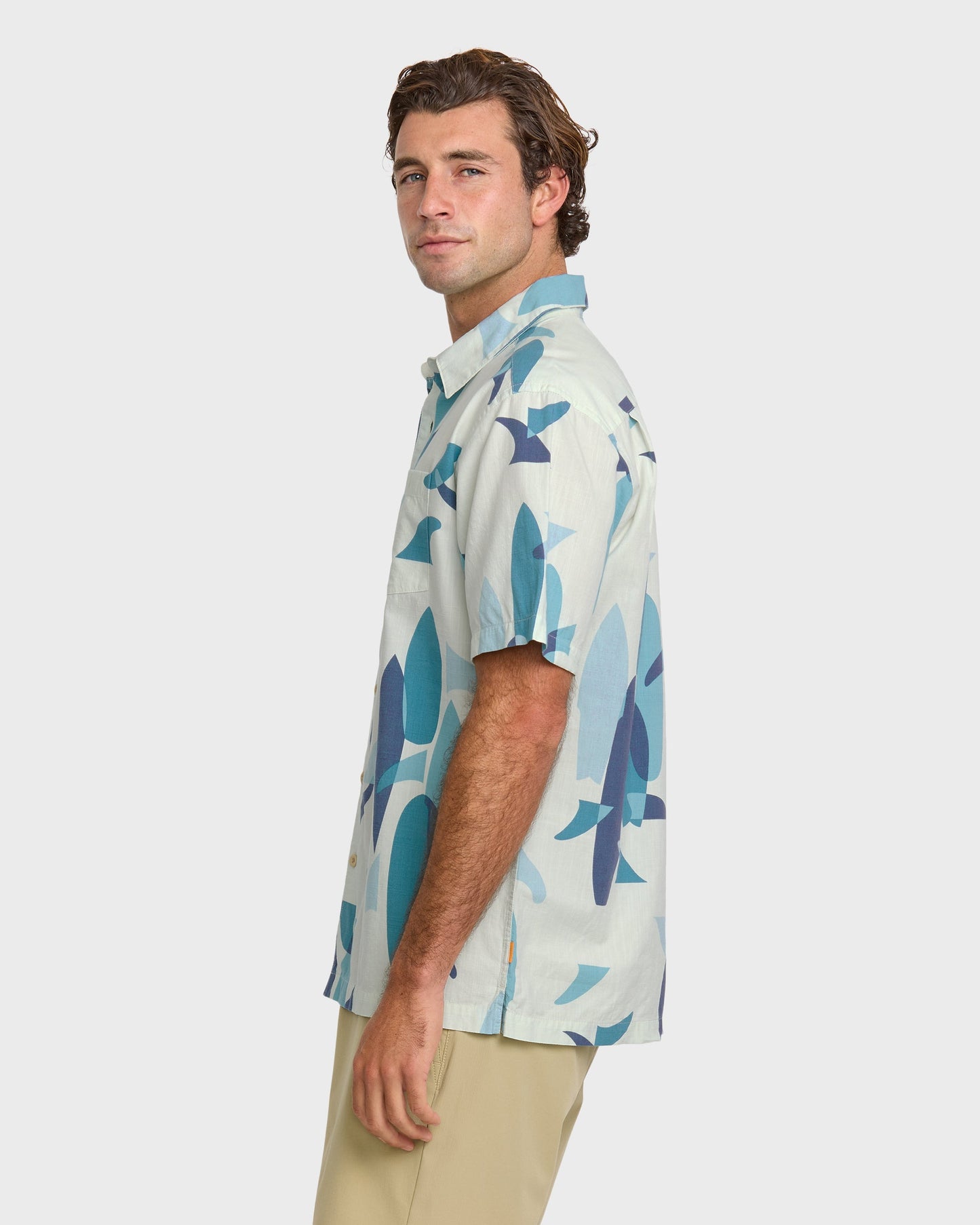 Quick Silver Waterman Boardo Shirt - Sea Blue
