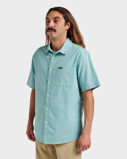 Quick Silver Shoreline Classic Short Sleeve Shirt - Dusty Turquoise