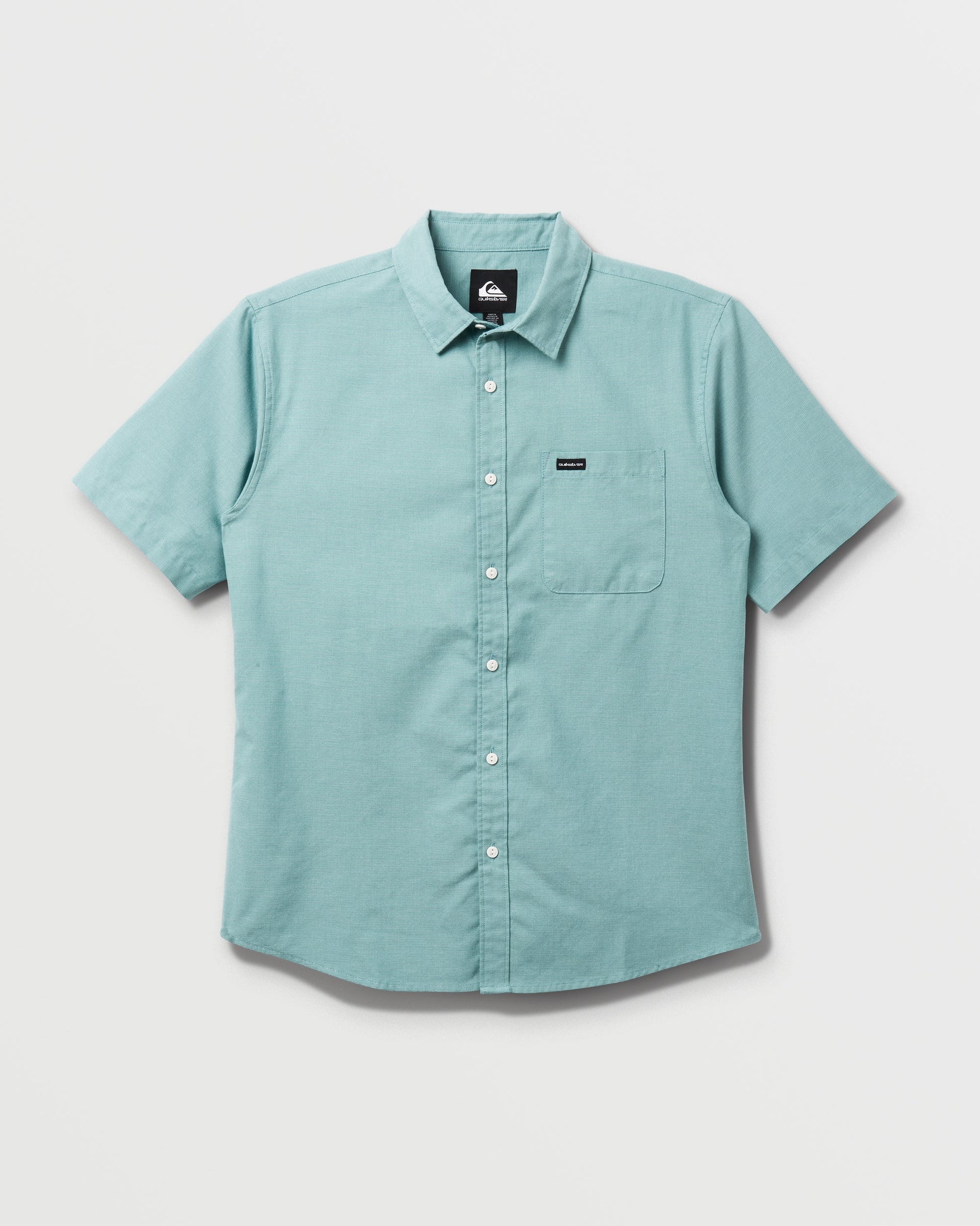 Quick Silver Shoreline Classic Short Sleeve Shirt - Dusty Turquoise