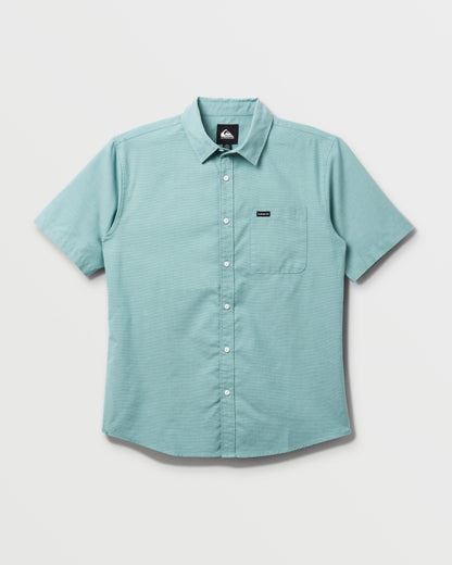 Quick Silver Shoreline Classic Short Sleeve Shirt - Dusty Turquoise