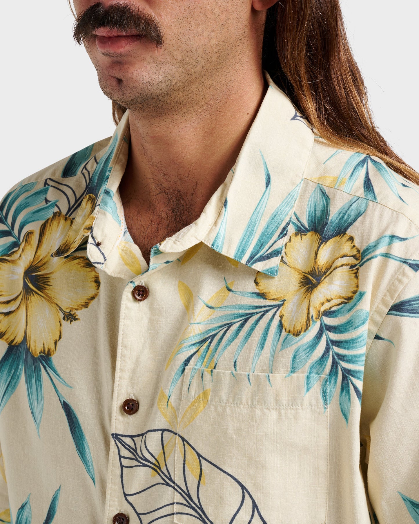 Quick Silver Waterman Playita Floral Shirt - Hay