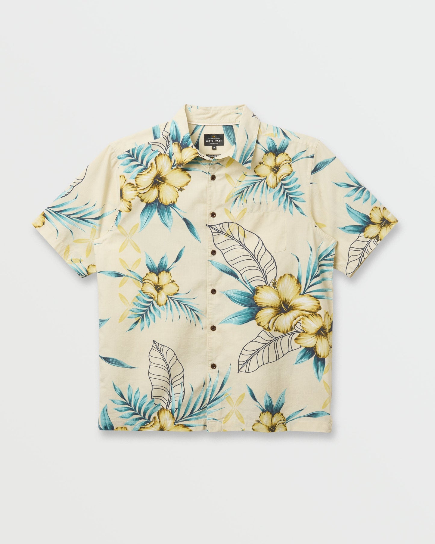 Quick Silver Waterman Playita Floral Shirt - Hay