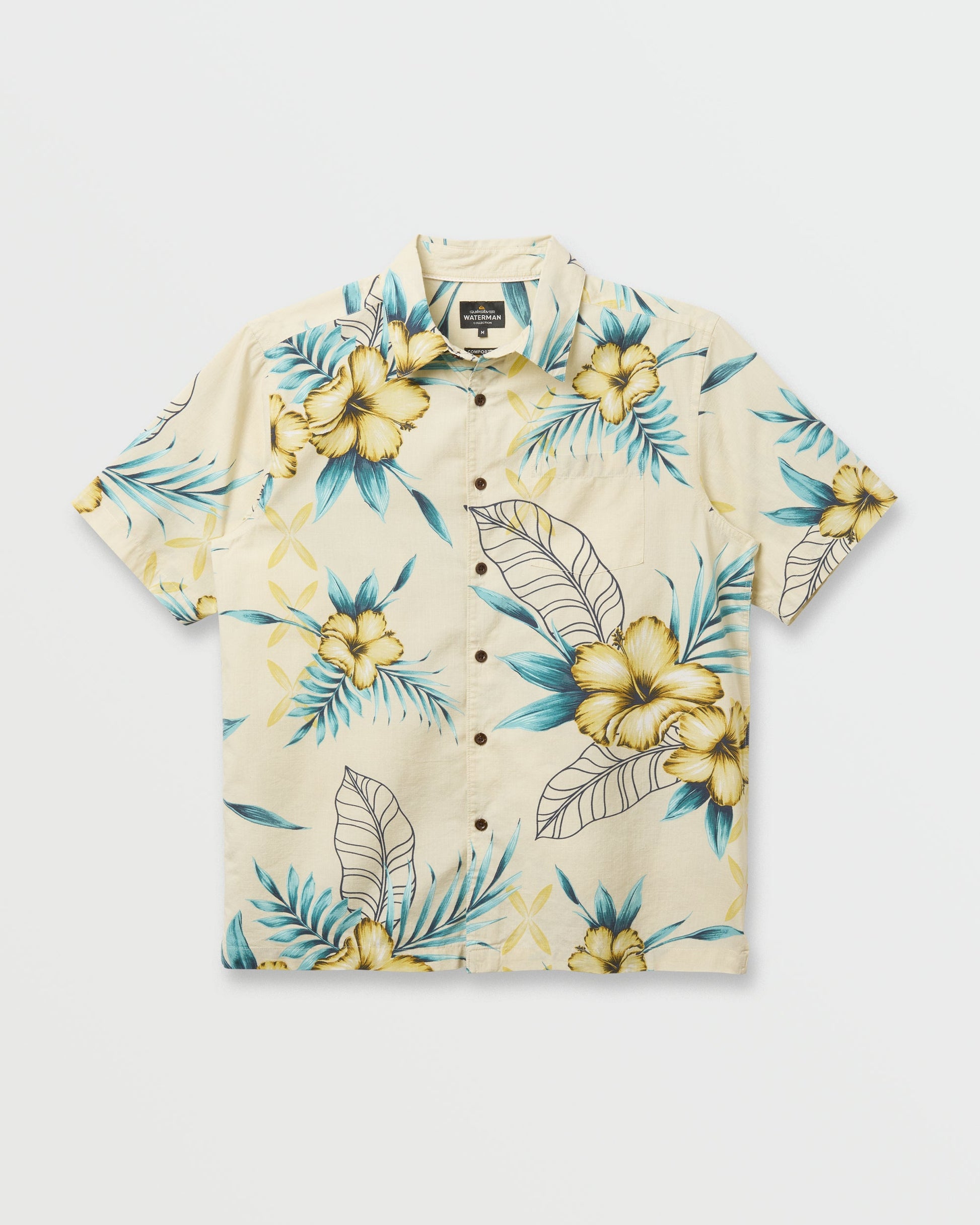 Quick Silver Waterman Playita Floral Shirt - Hay