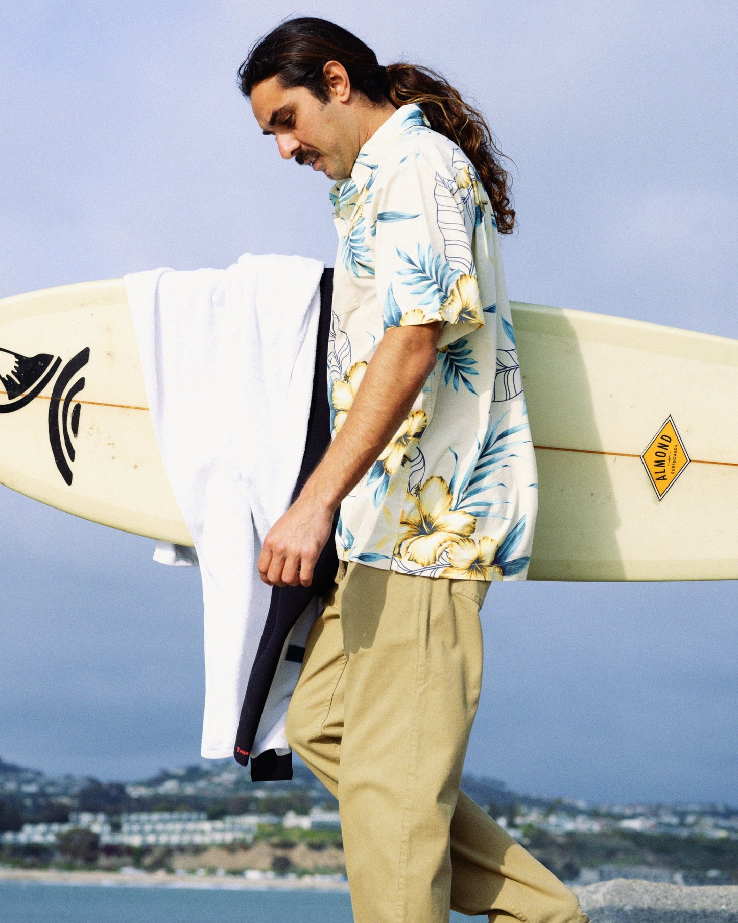 Quick Silver Waterman Playita Floral Shirt - Hay