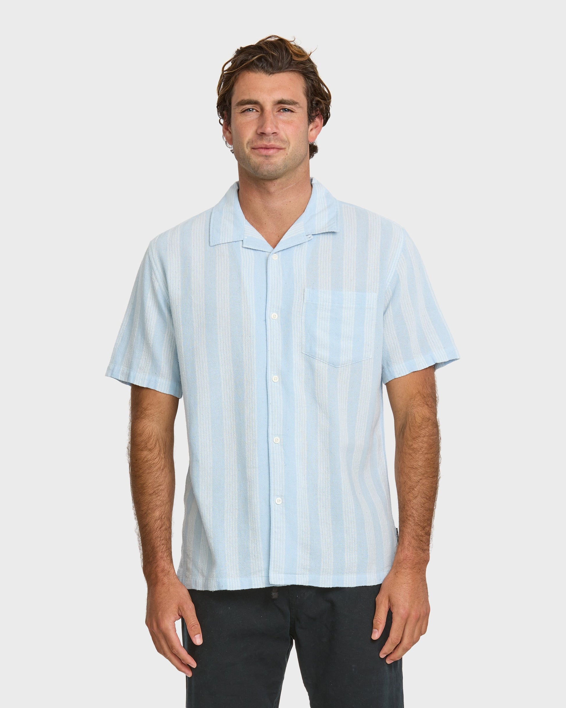 Quick Silver Nightfall Island Short Sleeve Shirt - Skyway