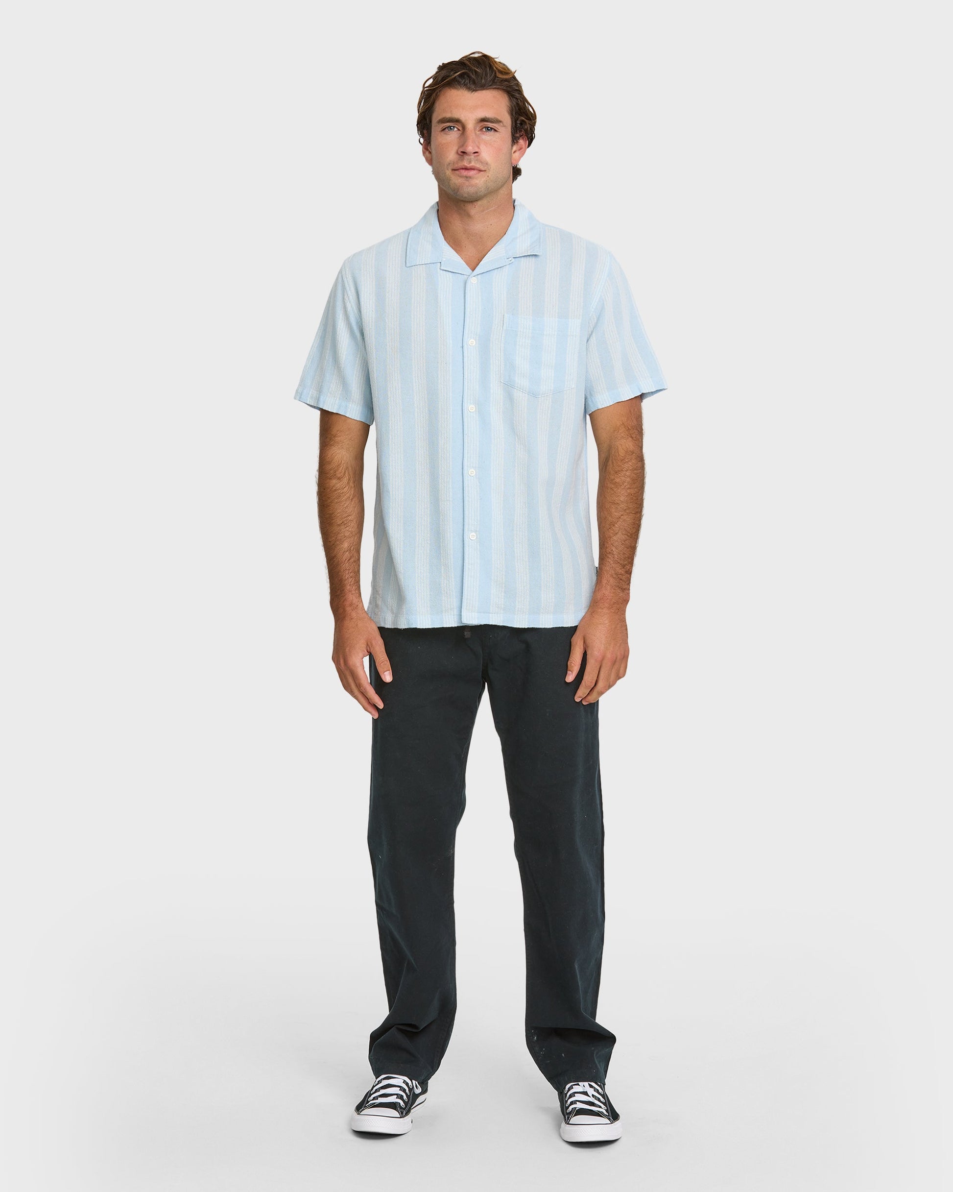 Quick Silver Nightfall Island Short Sleeve Shirt - Skyway
