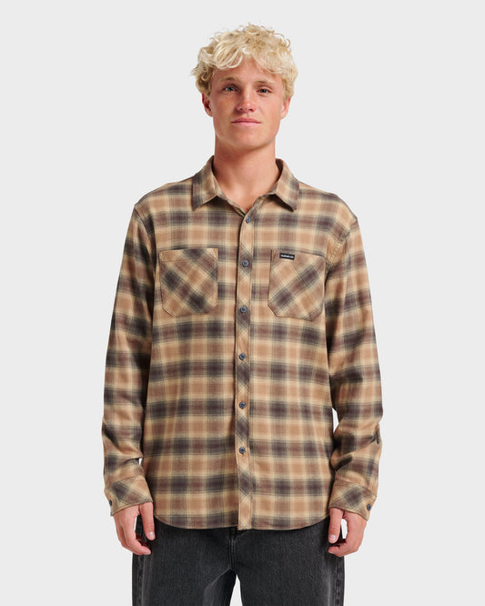 Quick Silver Terrace Stretch Flannel Shirt - Almond